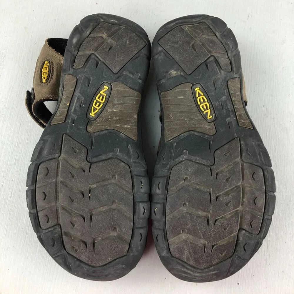 Keen Big Kids Size 4 Newport Premium Brown Leather Hook & Loop Outdoor Sandals